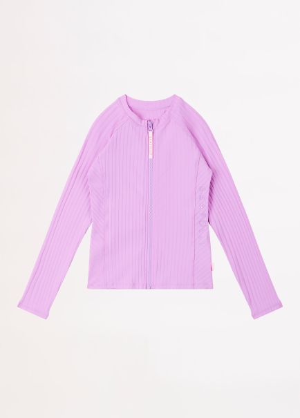 Girls Summer Essential Long Sleeve Rashie - Violet Seafolly Women Rash Vests