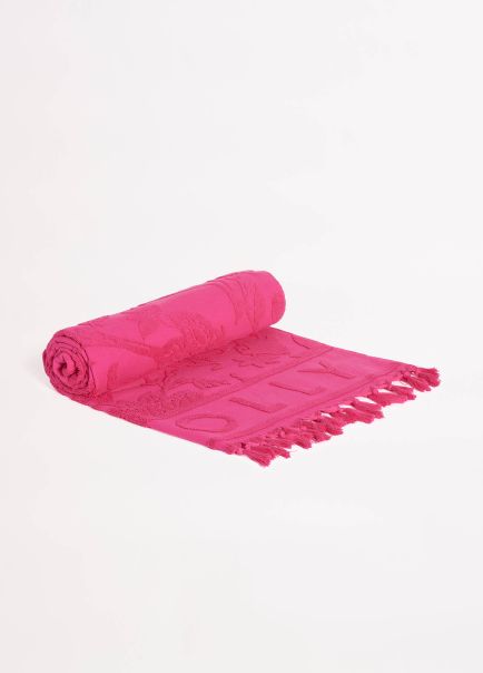 Seafolly Silk Road Jacquard Beach Towel - Rose Pink Beach Towels Women