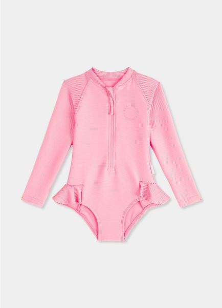Girls Toddler & Girls One Pieces Girls Essentials Long Sleeve Paddles  - Blossom Seafolly