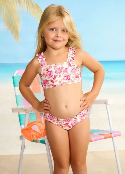 Silk Road Girls Mini Ruffle Bikini - Pink Seafolly Girls Toddler & Girls Bikinis
