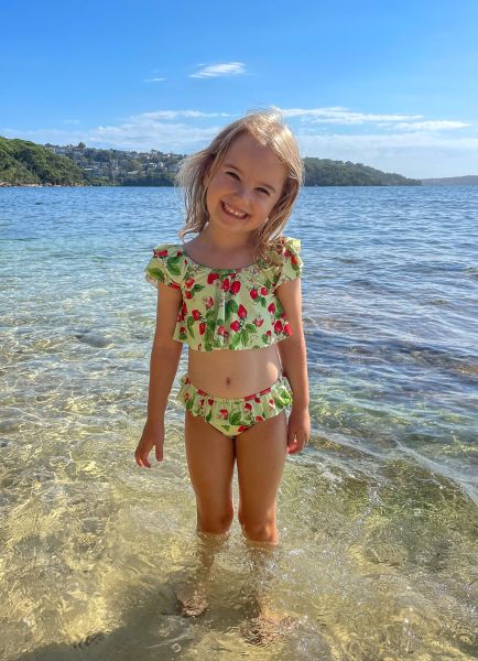 Girls Seafolly Girls Fluted Bikini - Sundae Toddler & Girls Bikinis