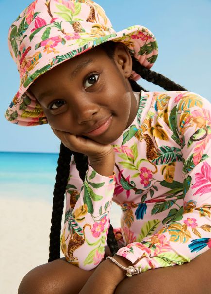 Tropical Dreams Girls Bucket Hat - Trop Pink Girls Accessories Seafolly