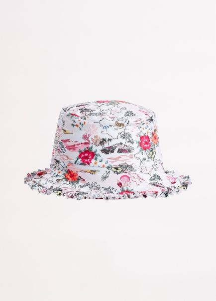 Seafolly Girls Coast To Coast Bucket Hat  - Pink Coast Accessories Girls