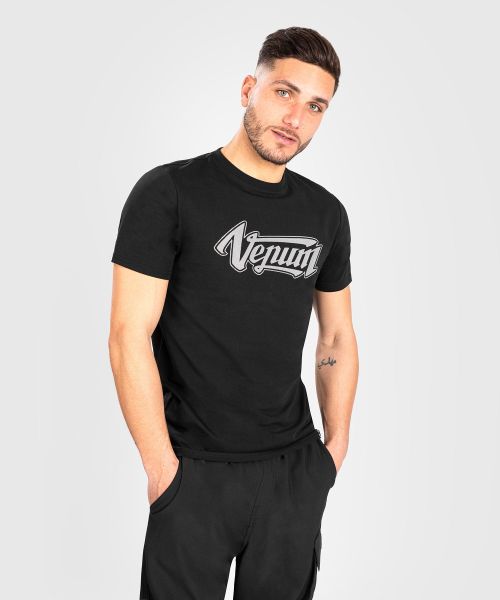 Cotton T-Shirts Extend Men Venum Absolute 2.0 T-Shirt - Adjusted Fit - Black/Silver