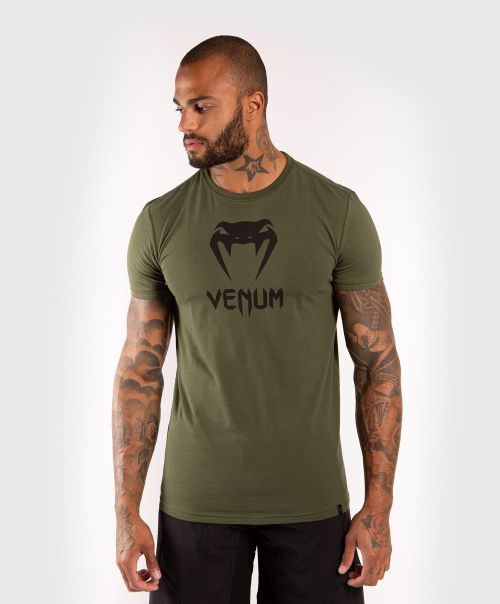 Durable Venum Classic T-Shirt - Khaki Men Cotton T-Shirts