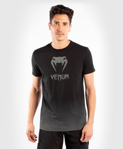 Venum Classic T-Shirt - Black/Dark Grey Men Cotton T-Shirts Top