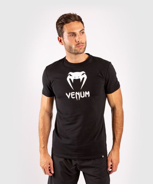 Cotton T-Shirts Men Long-Lasting Venum Classic T-Shirt - Black