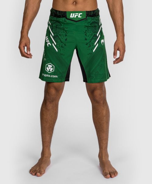 New Men Fightshorts Ufc Adrenaline By Venum Authentic Fight Night Men's Fight Short - Long Fit - Green