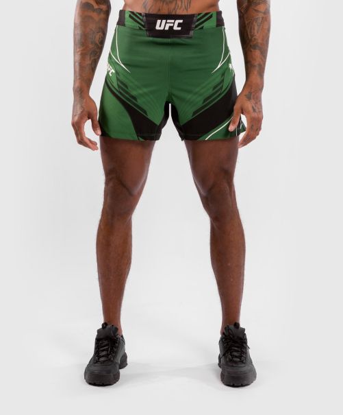 Men Ufc Venum Authentic Fight Night Men's Shorts - Short Fit - Green Fightshorts Price Slash