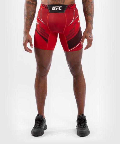 Ufc Venum Authentic Fight Night Men's Vale Tudo Shorts - Long Fit - Red Compression Shorts & Vale Tudo Men Fashionable