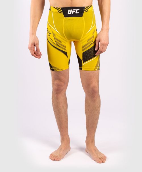 Ufc Venum Authentic Fight Night Men's Vale Tudo Shorts - Long Fit - Yellow Perfect Men Compression Shorts & Vale Tudo