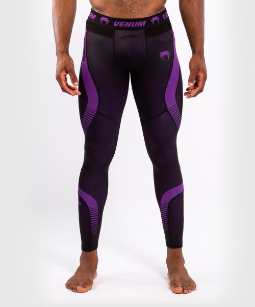 Men Dynamic Venum Nogi 3.0 Compression Tights - Black/Purple Compression Pants