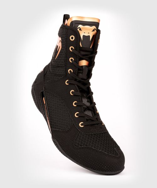 Men Venum Elite Boxing Shoes – Black/Bronze Reliable Shoes