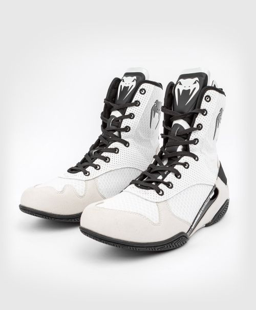 Venum Elite Boxing Shoes - White/Black Cutting-Edge Shoes Men