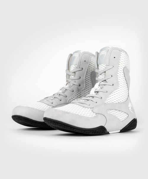 Venum Contender Boxing Shoes - White/Grey Eclectic Shoes Men