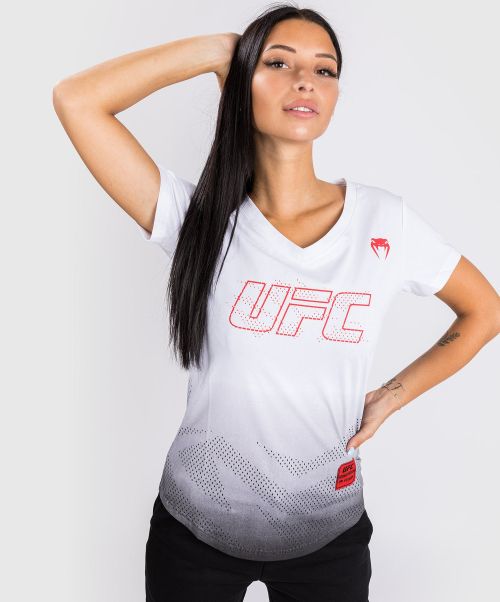Cotton T-Shirts & Crop Tops Ufc Venum Authentic Fight Week 2 Women's Short Sleeve T-Shirt - White Innovative Women
