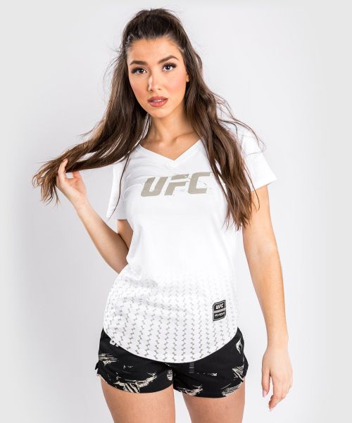 Well-Built Cotton T-Shirts & Crop Tops Ufc Venum Authentic Fight Week Women’s 2.0 Short Sleeve T-Shirt - White Women