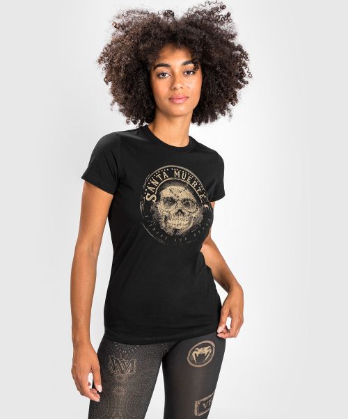 Tested Women Cotton T-Shirts & Crop Tops Venum Women Santa Muerte Dark Side - T-Shirt - Black/Brown