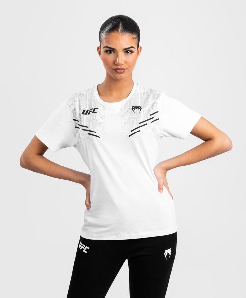 Reliable Cotton T-Shirts & Crop Tops Women Ufc Adrenaline By Venum Replica Women’s Short-Sleeve T-Shirt - White