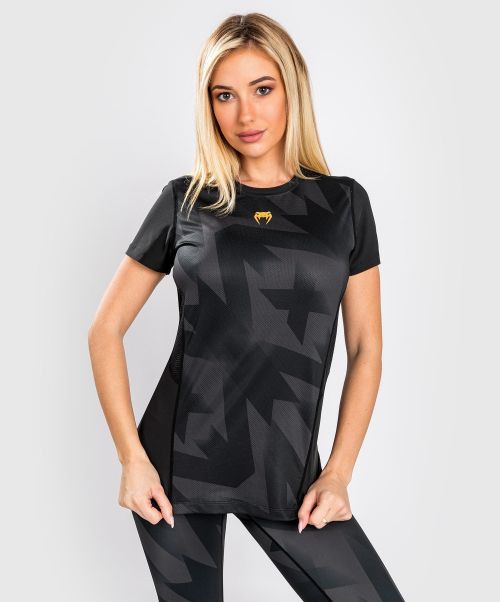 Women Venum Razor Dry Tech T-Shirt - For Women - Black/Gold Dry Tech T-Shirt New