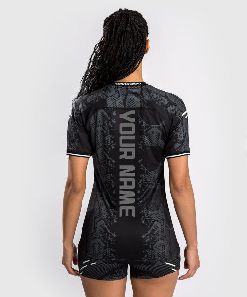 Ufc Adrenaline By Venum Personalized Authentic Fight Night Women's Walkout Jersey - Black Dry Tech T-Shirt Flexible Women