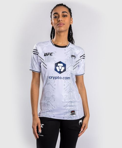 Women Dry Tech T-Shirt Outlet Ufc Adrenaline By Venum Authentic Fight Night Women’s Walkout Jersey - White