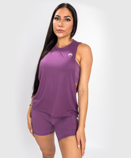 Women Tank Tops Fashionable Venum Essential Women's Drop Sleeve Tank Top - Dusky Orchid/Brushed Silver
