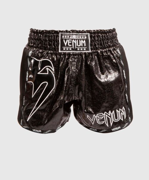 Venum Giant Infinite Muay Thai Shorts - Black/Black Muay Thai Shorts Women Elegant