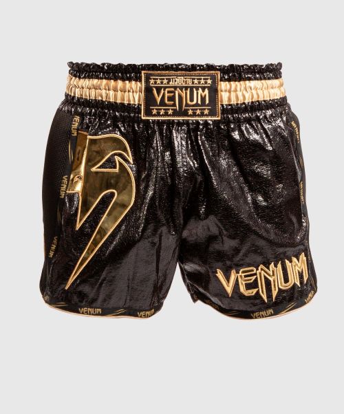 Venum Giant Foil Muay Thai Shorts - Black/Gold Muay Thai Shorts Bold Women