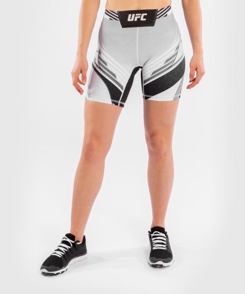 Ufc Venum Authentic Fight Night Women's Vale Tudo Shorts - Long Fit - White Women Tailor-Made Compression Shorts