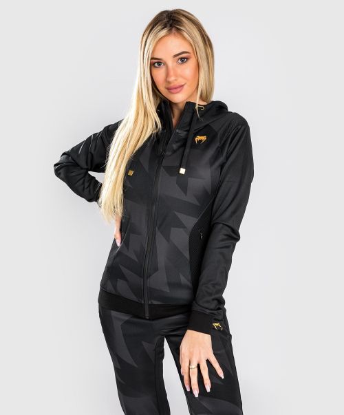 Zip Jacket Venum Razor Hoodie - For Women - Black/Gold Tailored Women