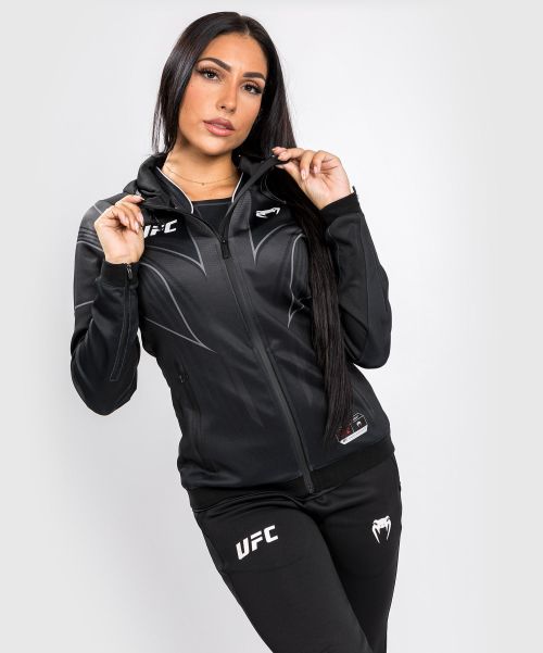 Practical Women Zip Jacket Ufc Venum Authentic Fight Night 2.0 Women's Walkout Hoodie - Black