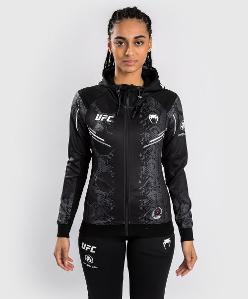 Elegant Zip Jacket Ufc Adrenaline By Venum Authentic Fight Night  Women’s Walkout Hoodie - Black Women