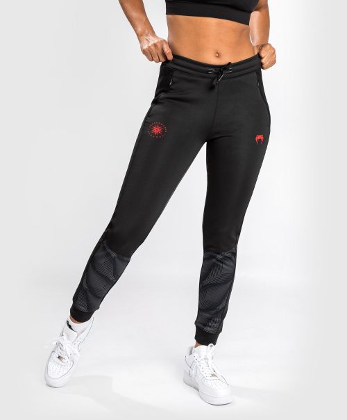 Venum Phantom Joggers - For Women - Black/Red Sweatpants & Jogging Pants Peaceful Women