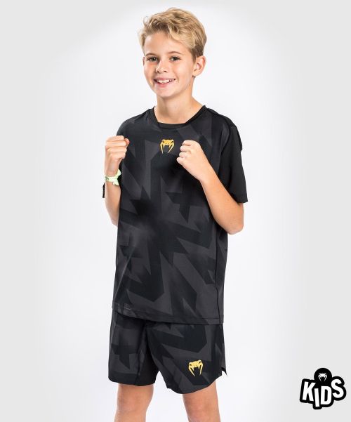 Venum Razor Dry Tech T-Shirt - For Kids - Black/Gold Deal Kids Clothing