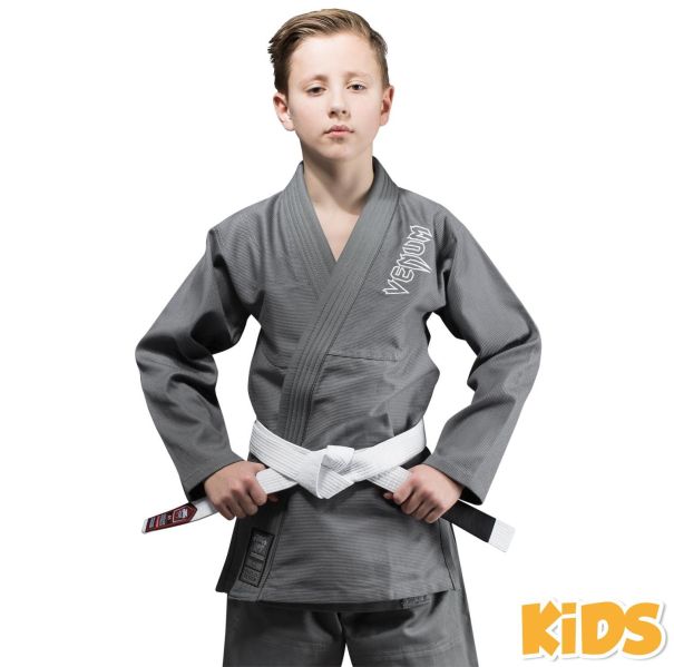 Equipment Nourishing Venum Contender Kids Bjj Gi (Free White Belt Included) - Grey Kids