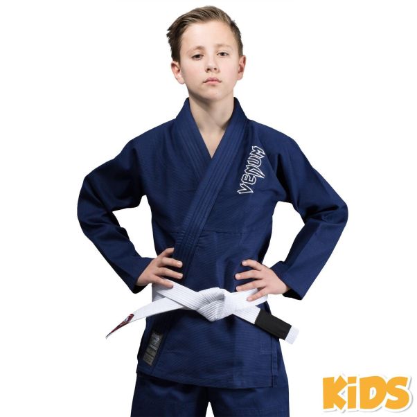 Kids Ignite Venum Contender Kids Bjj Gi (Free White Belt Included) - Navy Blue Equipment