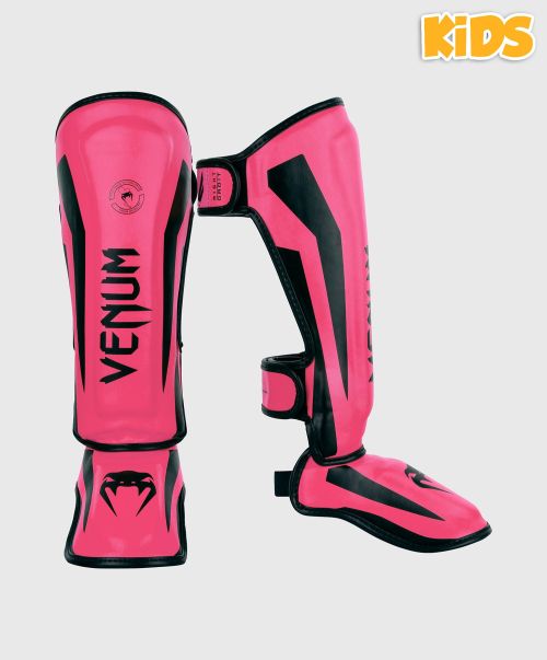 Kids Performance Equipment Venum Elite Shin Guards Kids - Exclusive - Neo Pink