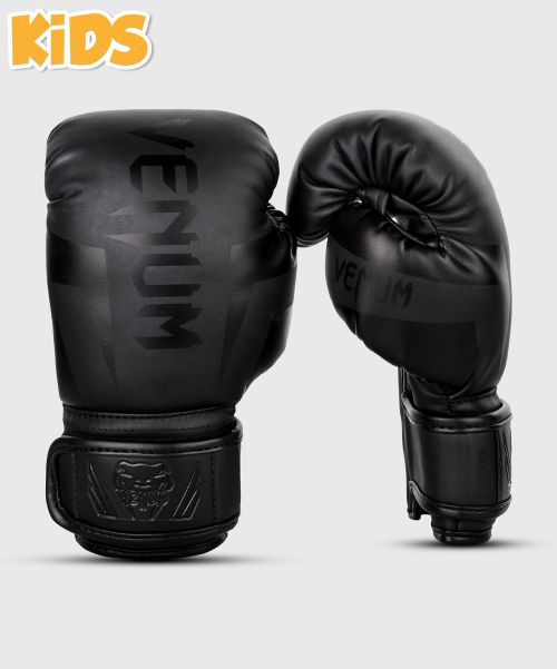 Store Equipment Venum Elite Boxing Gloves Kids - Exclusive - Matte/Black Kids